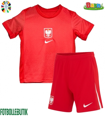 Polen Bortaställ Barn EM 2024 Kortärmad (+ Korta byxor)